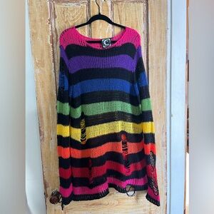 Killstar OVER THE RAINBOW KNIT SWEATER